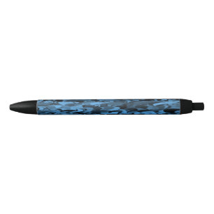 Abstract Pattern Blue Black Pen