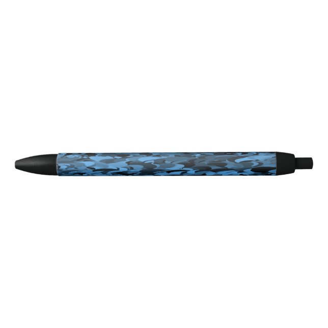 Abstract Pattern Blue Black Pen (Front)