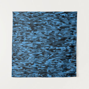Abstract Pattern Blue Black Tapestry