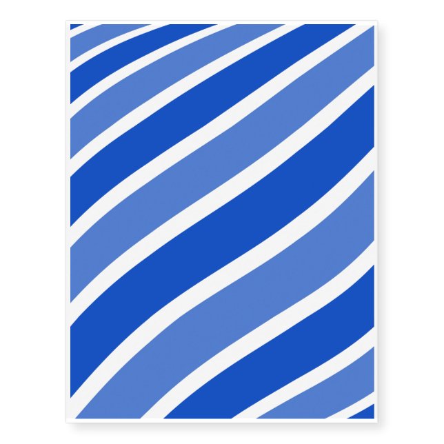 Abstract pattern - blue temporary tattoos (Front)