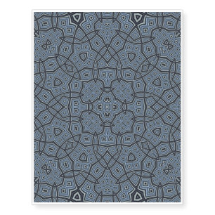 Abstract Pattern blue Temporary Tattoos