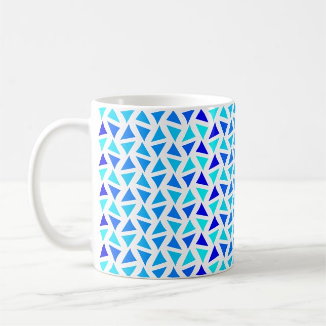 Abstract pattern blues coffee mug (Left)