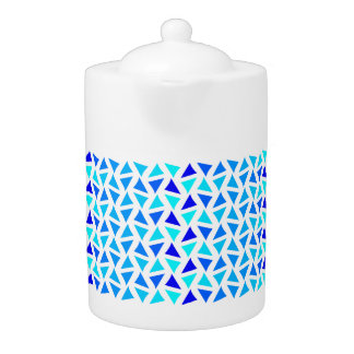 Abstract Pattern Blues Teapot