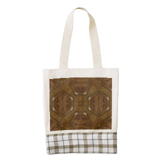 Abstract Pattern brown Zazzle HEART Tote Bag