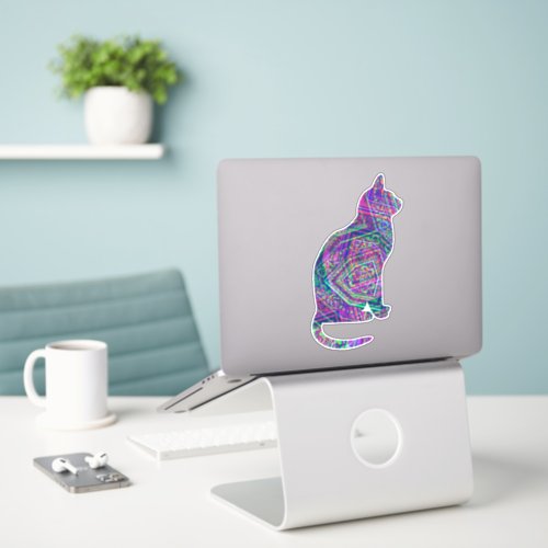 Abstract Pattern Cat Art Sticker