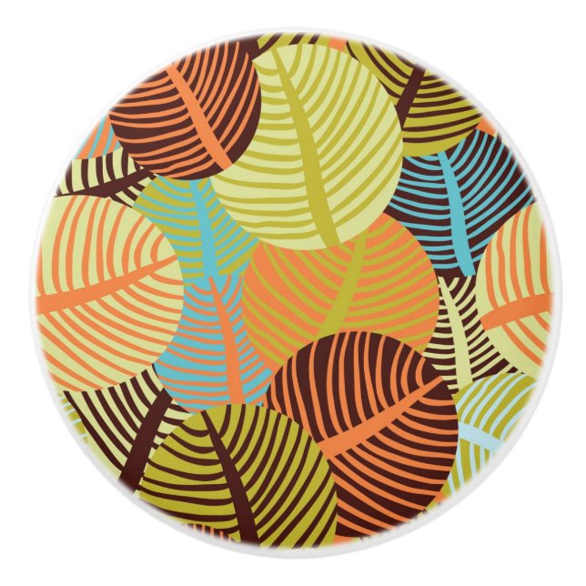Abstract pattern ceramic knob (Front)