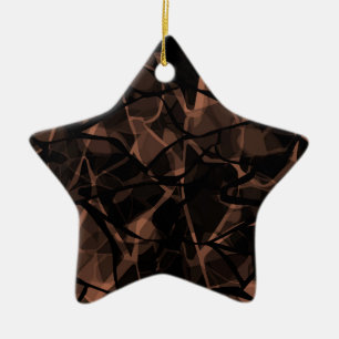 Abstract pattern ceramic ornament