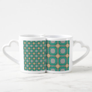 abstract pattern coffee mug set