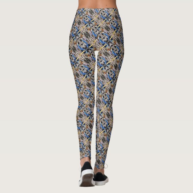 Abstract Pattern Color Leggings (Back)