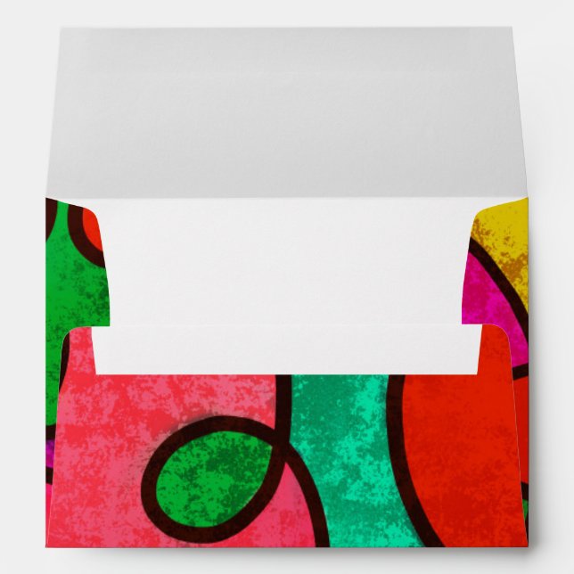 Abstract Pattern Colorful Art Envelope (Back (Bottom))