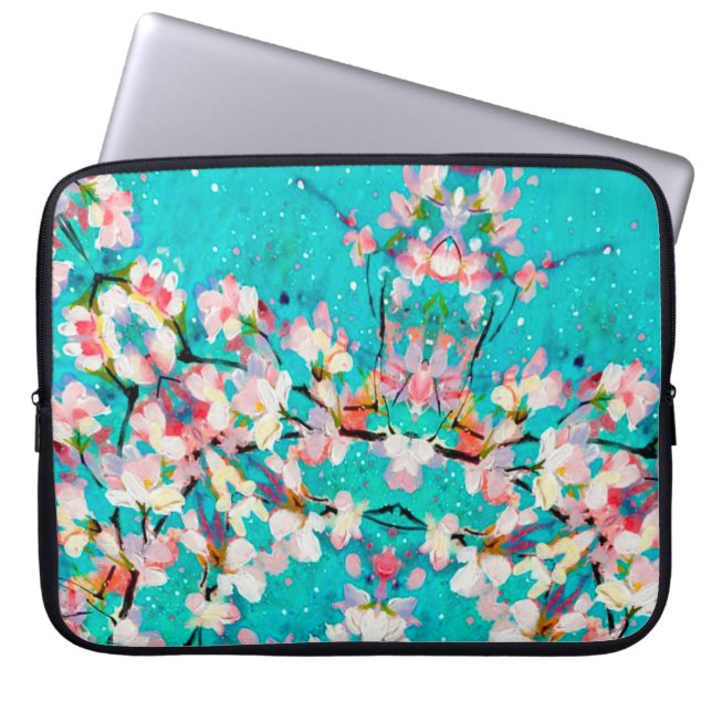 Abstract pattern colorful background laptop sleeve (Front)