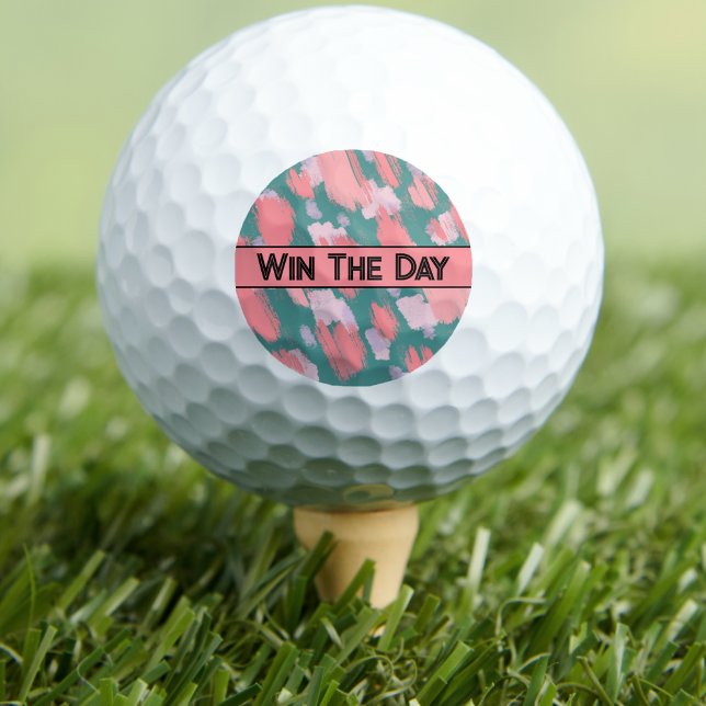 Abstract Pattern Colorful Golf Balls (Abstract Motivational Colorful Golf Balls)