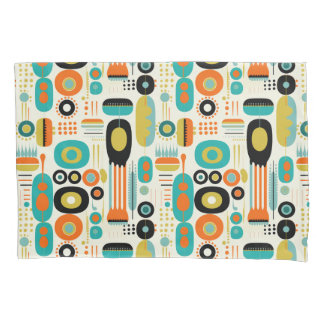 Abstract Pattern Colorful Retro Mid Century Modern Pillow Case