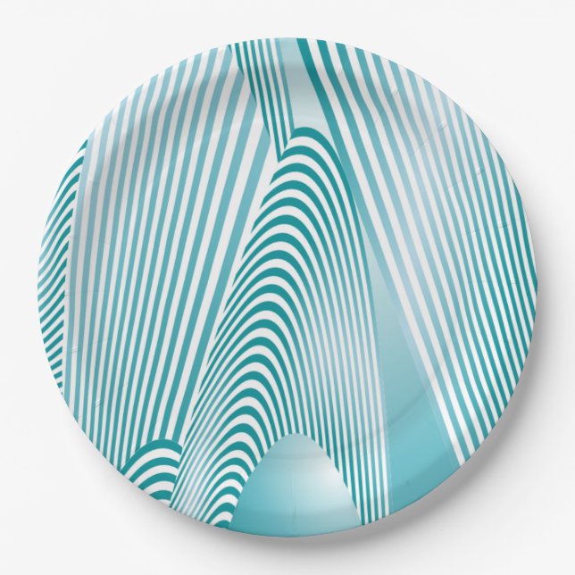 Abstract Pattern Creation 4 Paper Plates (Front)