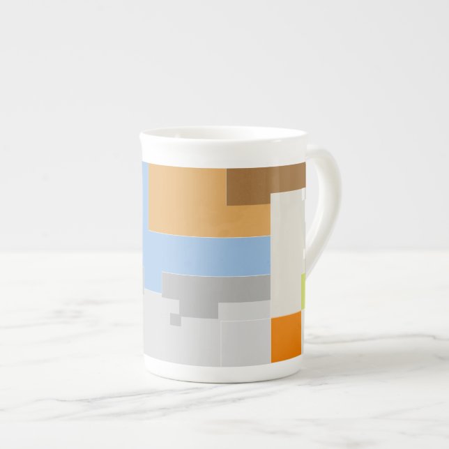 Abstract Pattern Creation Bone China Mug (Front Right)