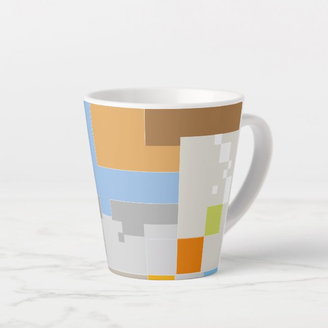 Abstract Pattern Creation Latte Mug (Right Angle)