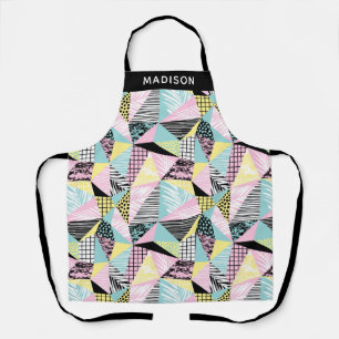 Abstract Pattern custom name aprons