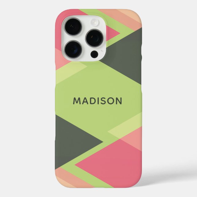Abstract Pattern custom name phone cases (Back)