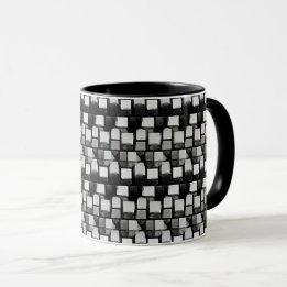 Abstract pattern design 1201 in grey shades - Mug