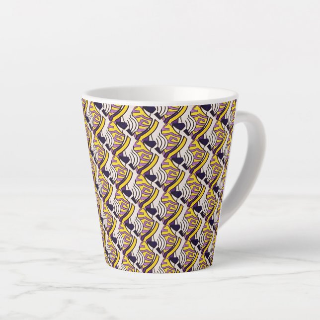 Abstract pattern design 1209 - Latte Mug (Right Angle)