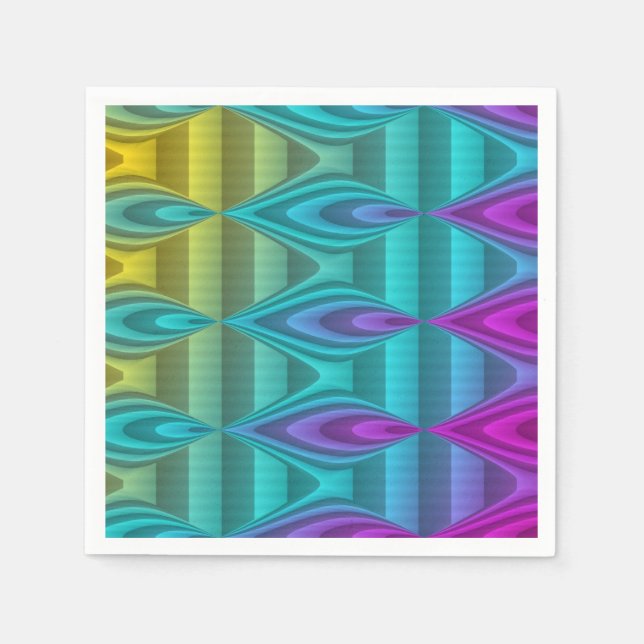 Abstract Pattern Design colored + your ideas Napkins (Front)