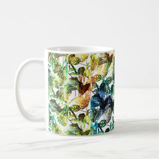 Abstract pattern design made with vibrant colors coffee mug (Left)