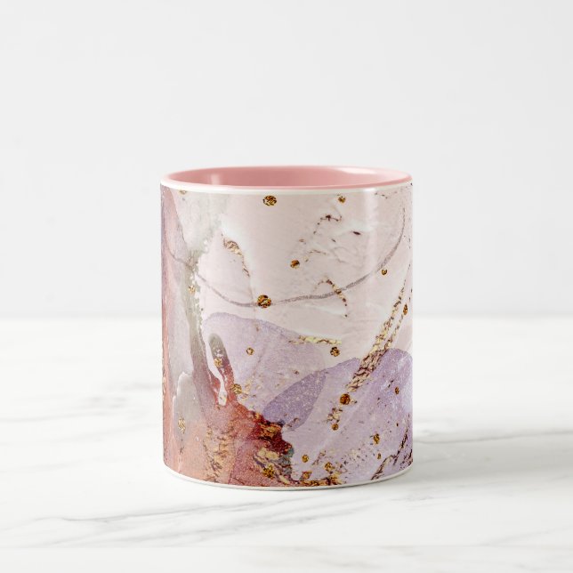 abstract pattern galaxy Two-Tone Coffee Mug (Center)
