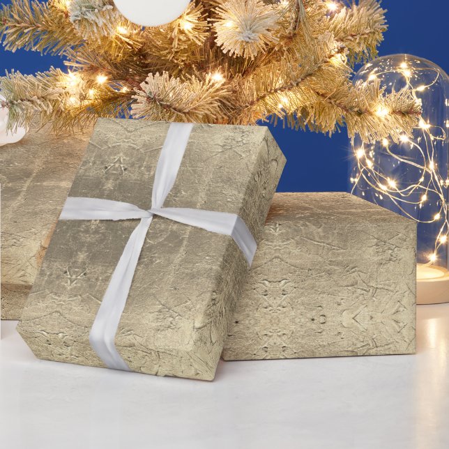 Abstract Pattern Golden Wrapping Paper (Holidays)