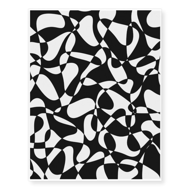 Abstract pattern - gray. temporary tattoos (Front)