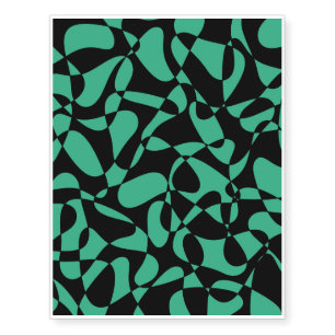 Abstract pattern - green and black. temporary tattoos