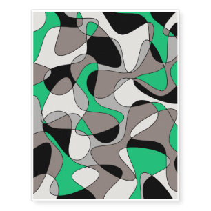 Abstract pattern - green and gray. temporary tattoos