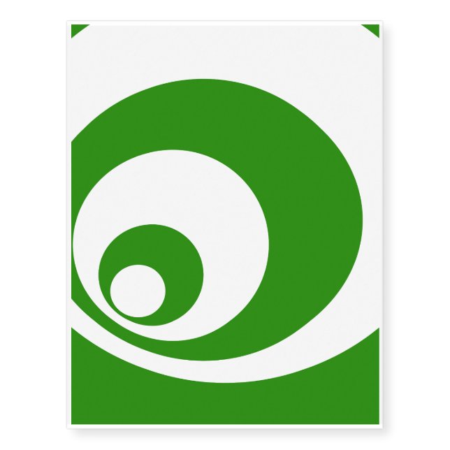Abstract   pattern - green and white. temporary tattoos (Front)