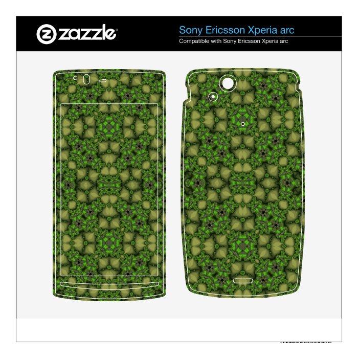 Abstract Pattern green yellow Xperia Arc Skin