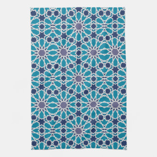 Abstract Pattern In Blue And Grey Kitchen Towel