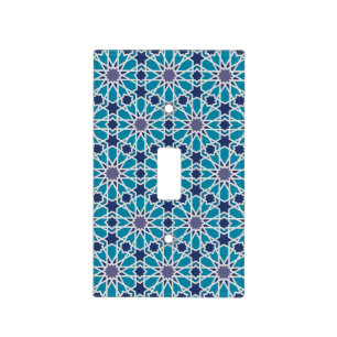 Abstract Pattern In Blue And Grey Light Switch Cover