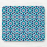 Abstract Pattern In Blue And Grey Mouse Pad