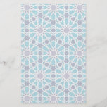 Abstract Pattern In Blue And Grey Stationery