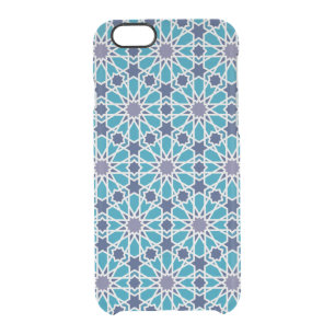 Abstract Pattern In Blue And Grey Clear iPhone 6/6S Case