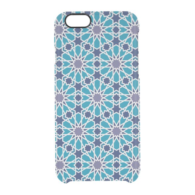 Abstract Pattern In Blue And Grey Uncommon iPhone Case (Back)