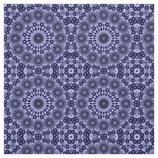 Abstract pattern in Blue and White - Fabric