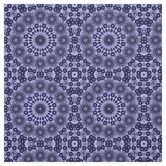 Abstract pattern in Blue and White - Fabric (Swatch)