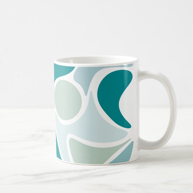Abstract pattern in blue shades coffee mug (Right)