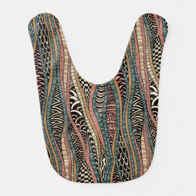 Abstract pattern in ethnic style bib (Front)