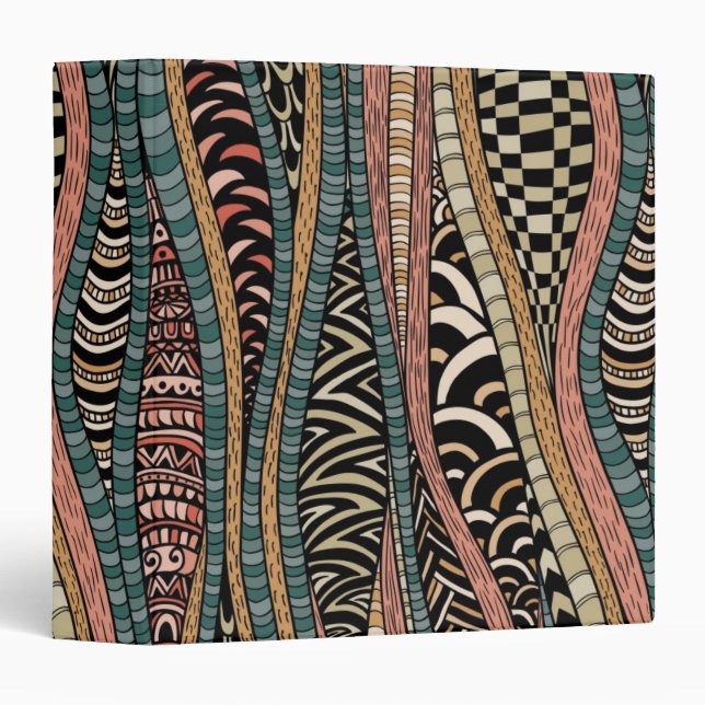 Abstract pattern in ethnic style binder (Front/Spine)