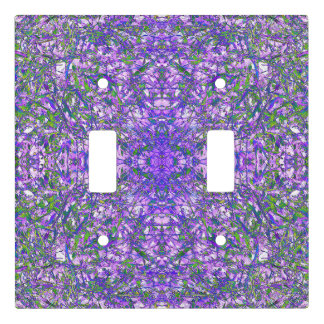 Abstract Pattern in Purples and Greens Light Switch Cover