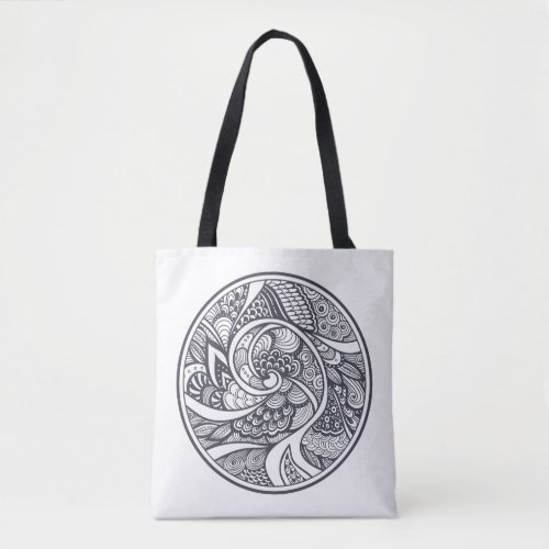 Abstract Pattern In Zen_Doodle Style 2 Tote Bag