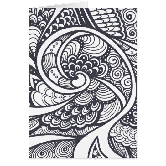 Abstract Pattern In Zen-Doodle Style Cards (Front)