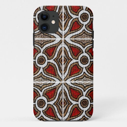 Abstract Pattern Inspired by Portuguese Azulejos iPhone 11 Case