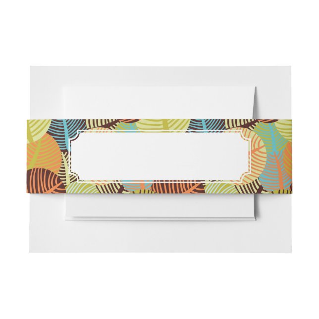 Abstract pattern invitation belly band (Front Example)