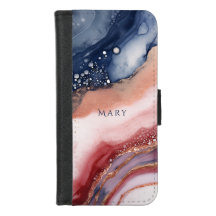 Abstract pattern iPhone case. Custom Name.
